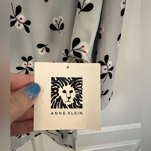 ANNE KLEIN M Floral Boxy OVERSIZED Top - Picture 4 of 11